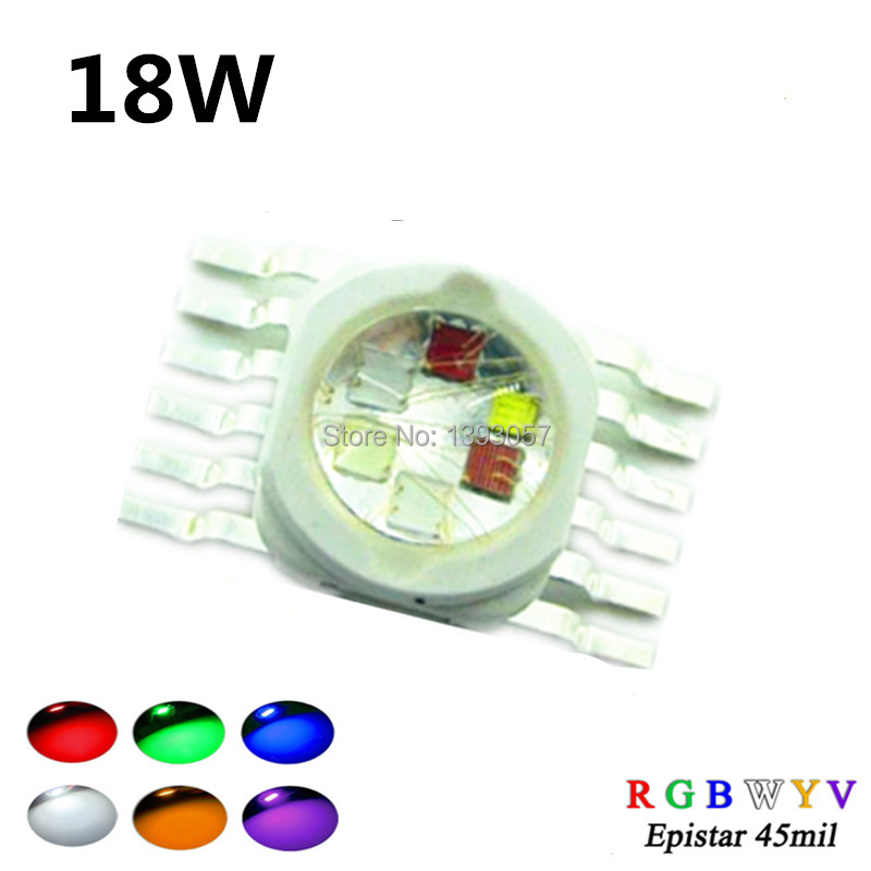 Yellow Food Snacks - 1pcs Supper Bright 18W RGBWYV Stage