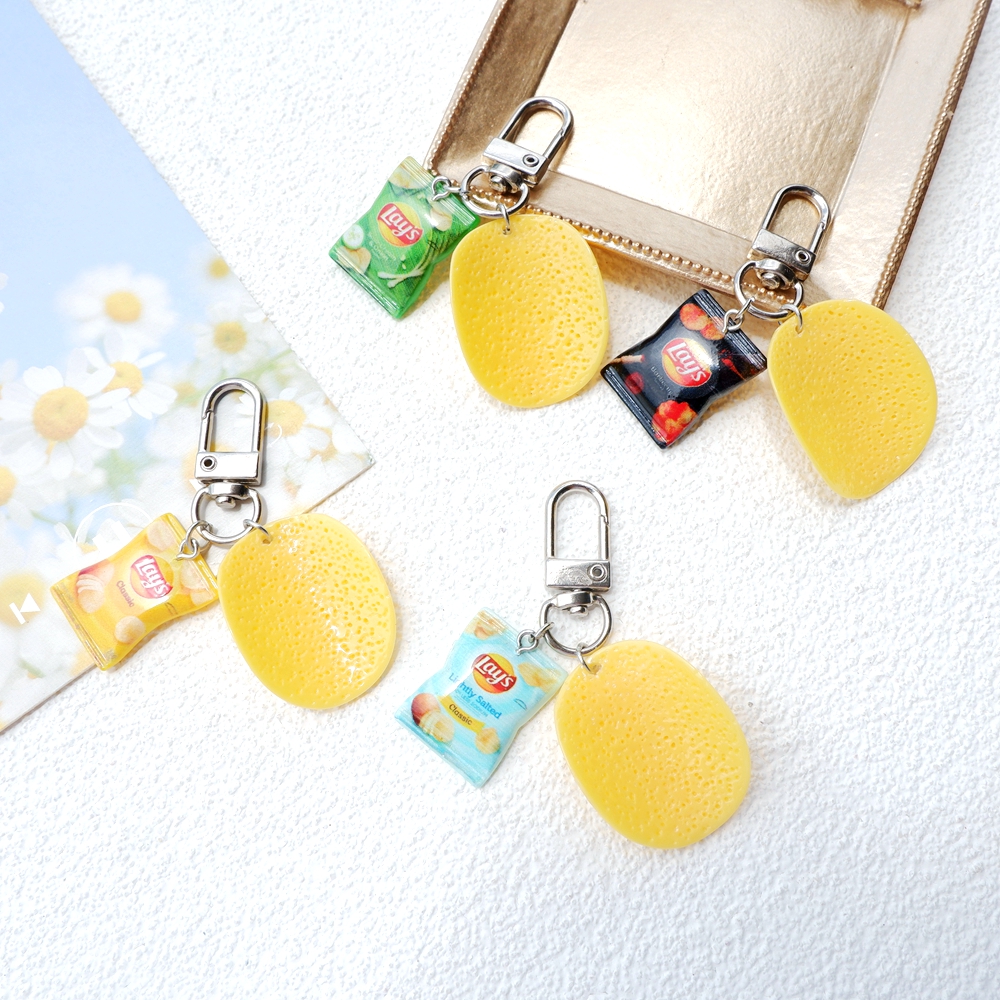 Food Zinc - 1pcs Cute Potato Chips Snacks Keychain