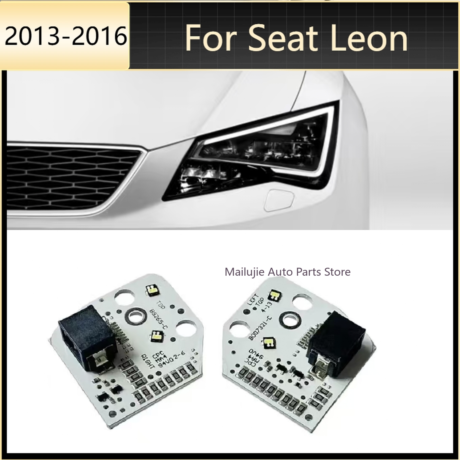 Yellow Food Snacks - For Seat Leon 2013-2016 LED DRL