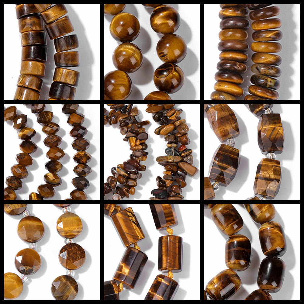 Yellow Food Snacks - Natural Yellow Tiger Eye Stone Beads