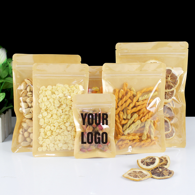 Food Halloween Snacks - 100pcs Eco-friendly Kraft Paper Stand-Up Bags