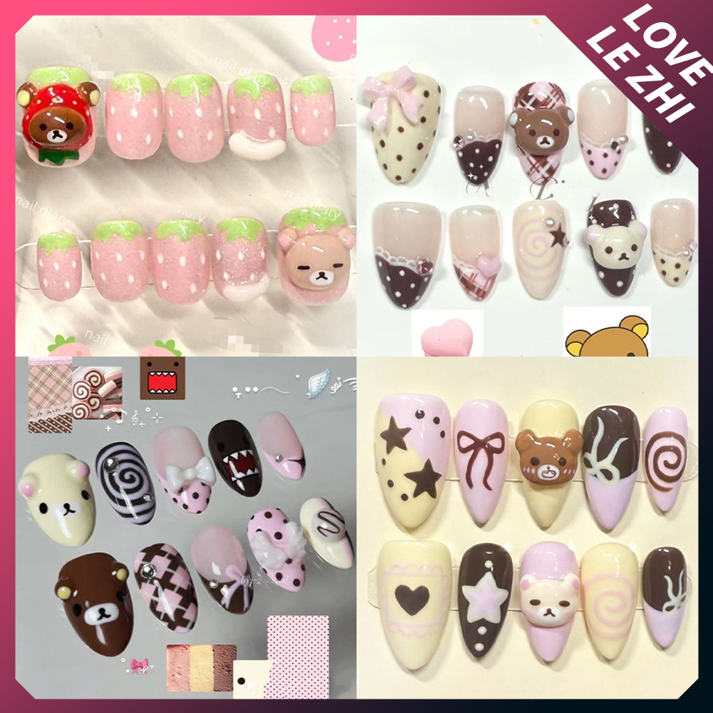 Food Sweet Snacks - 10Pcs Cartoon Kawaii Anime Rilakkuma Handmade