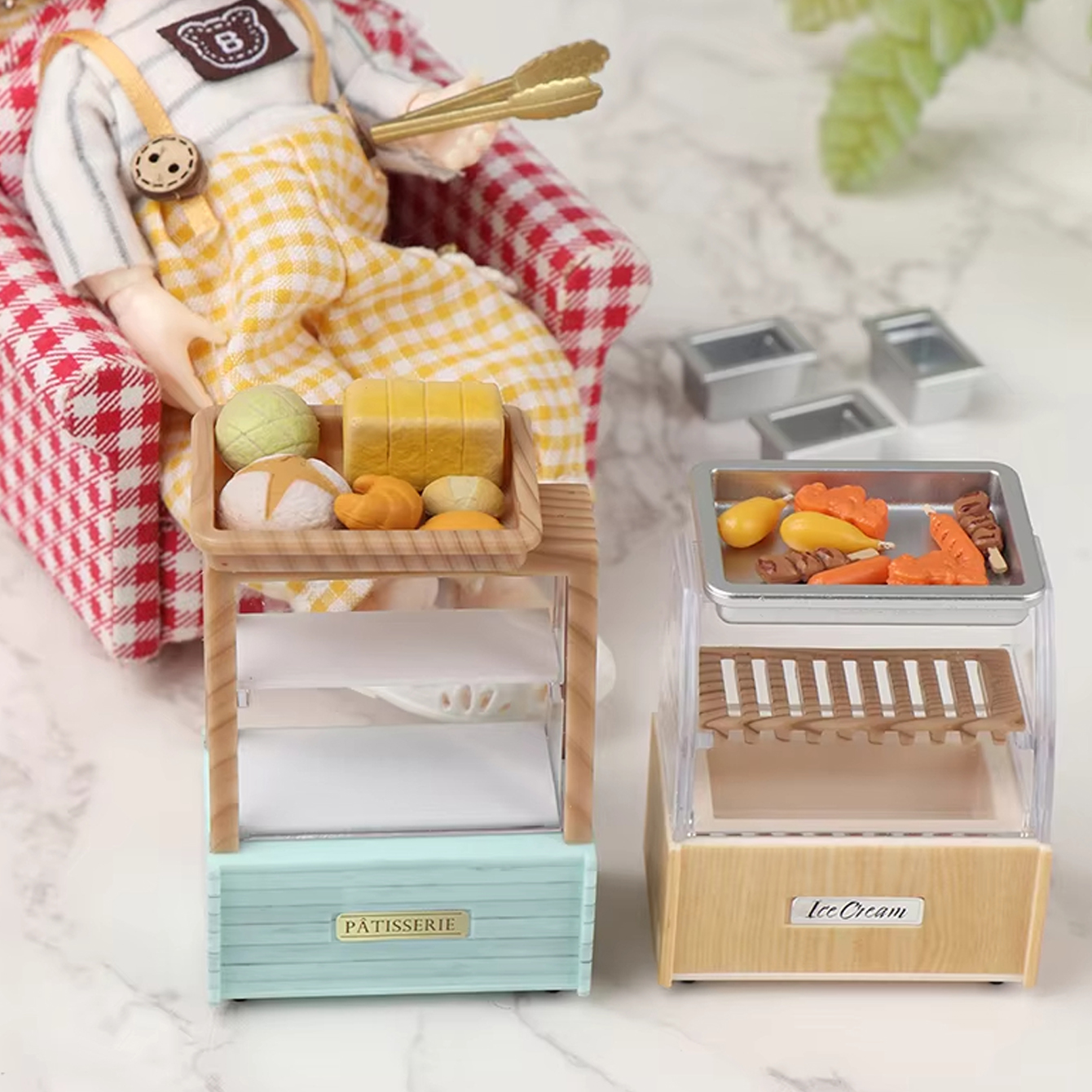 Dollhouse Miniature Bread Cabi - مراجعة Food With Snacks وسعره