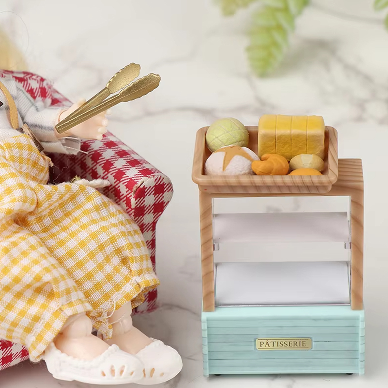 Dollhouse Miniature Bread Cabi - مراجعة Food With Snacks وسعره
