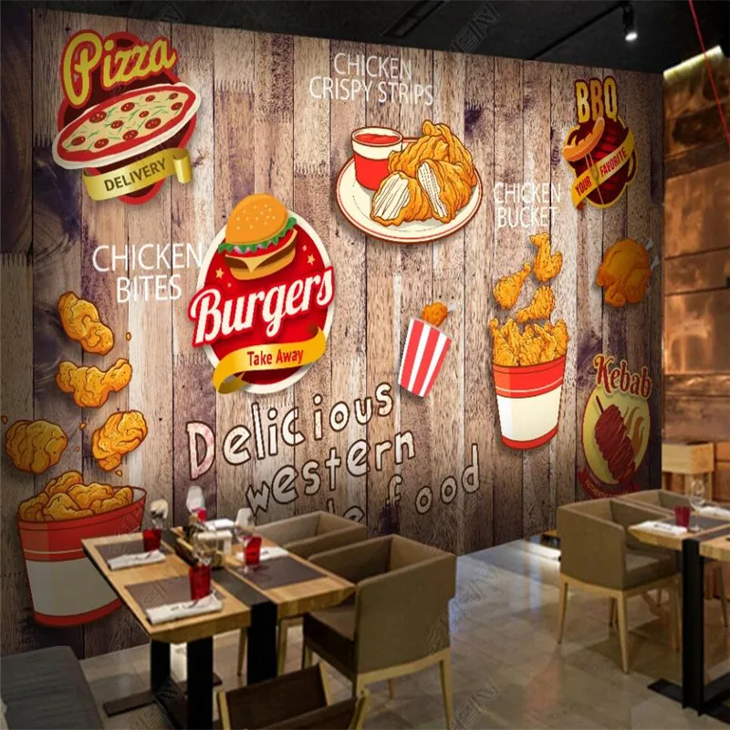 Custom Fried Chicken Burger Wa - مراجعة Food Snacks Background وسعره