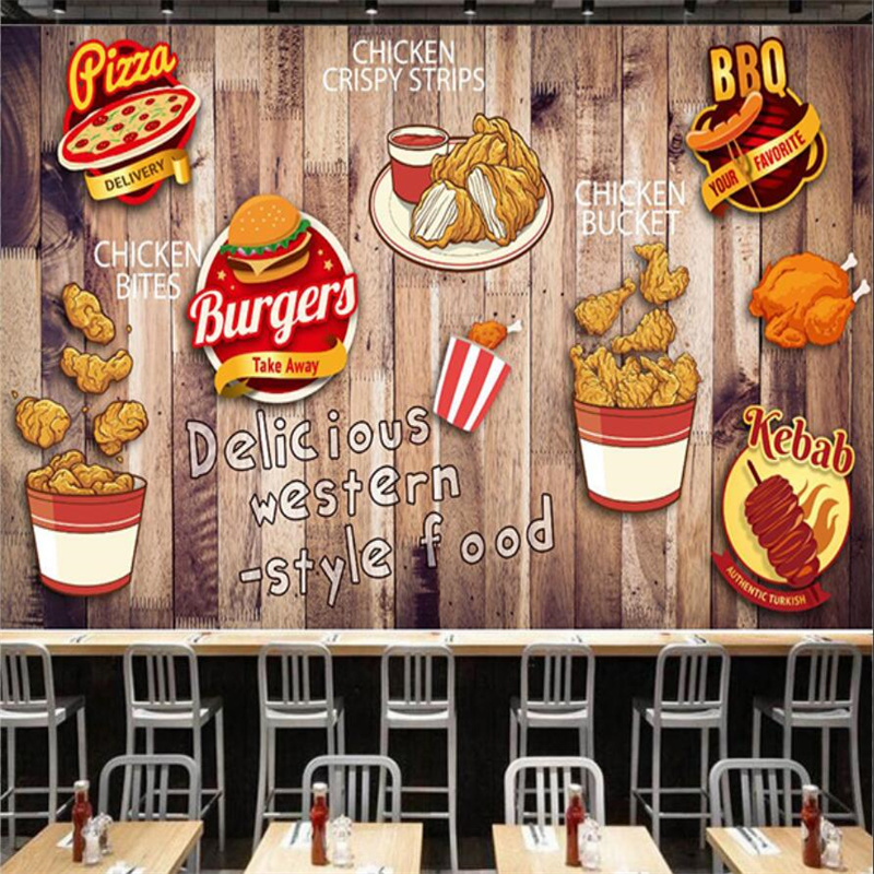 Custom Fried Chicken Burger Wa - مراجعة Food Snacks Background وسعره