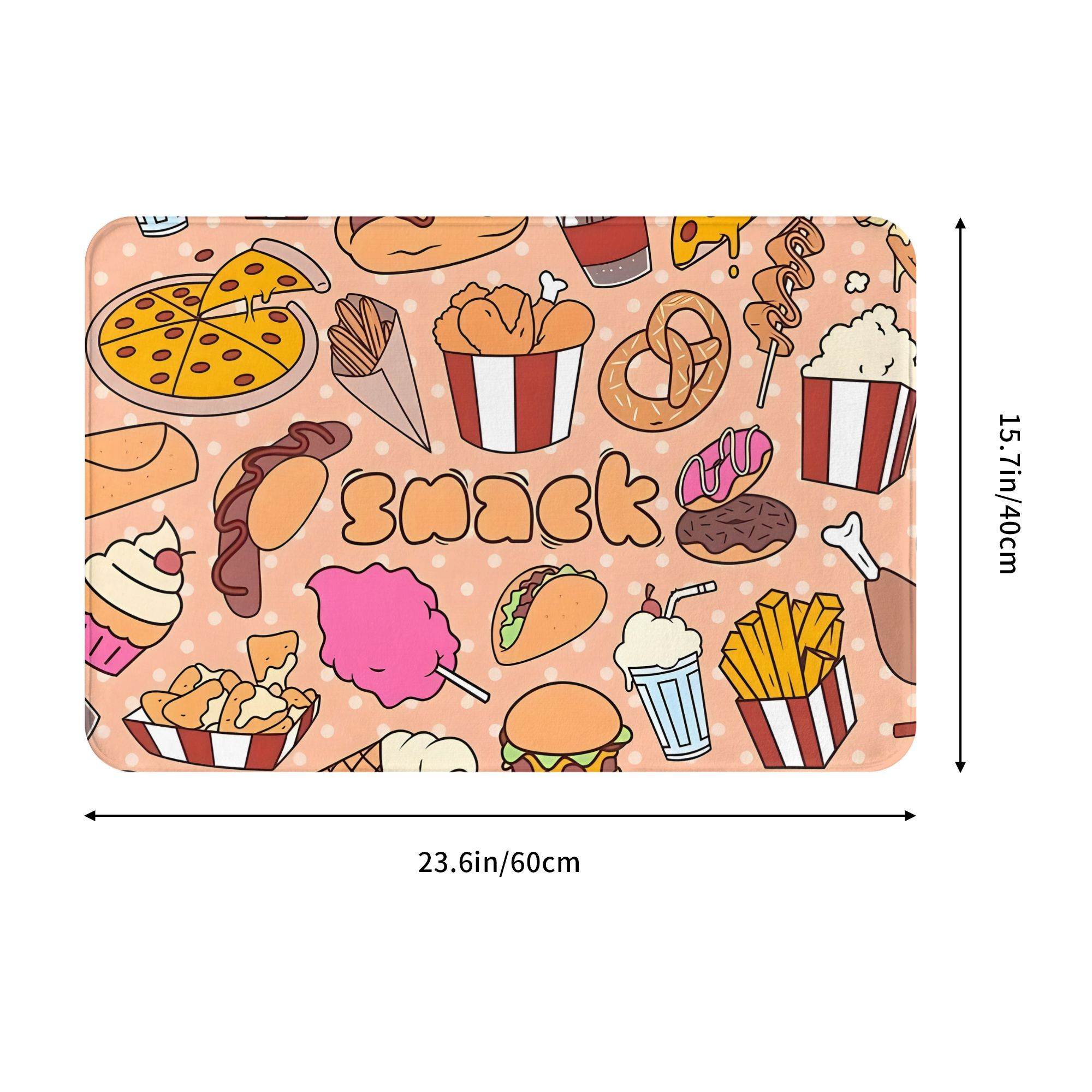 Cartoon Snack Food Doormat Kaw - مراجعة Food Snacks Background وسعره
