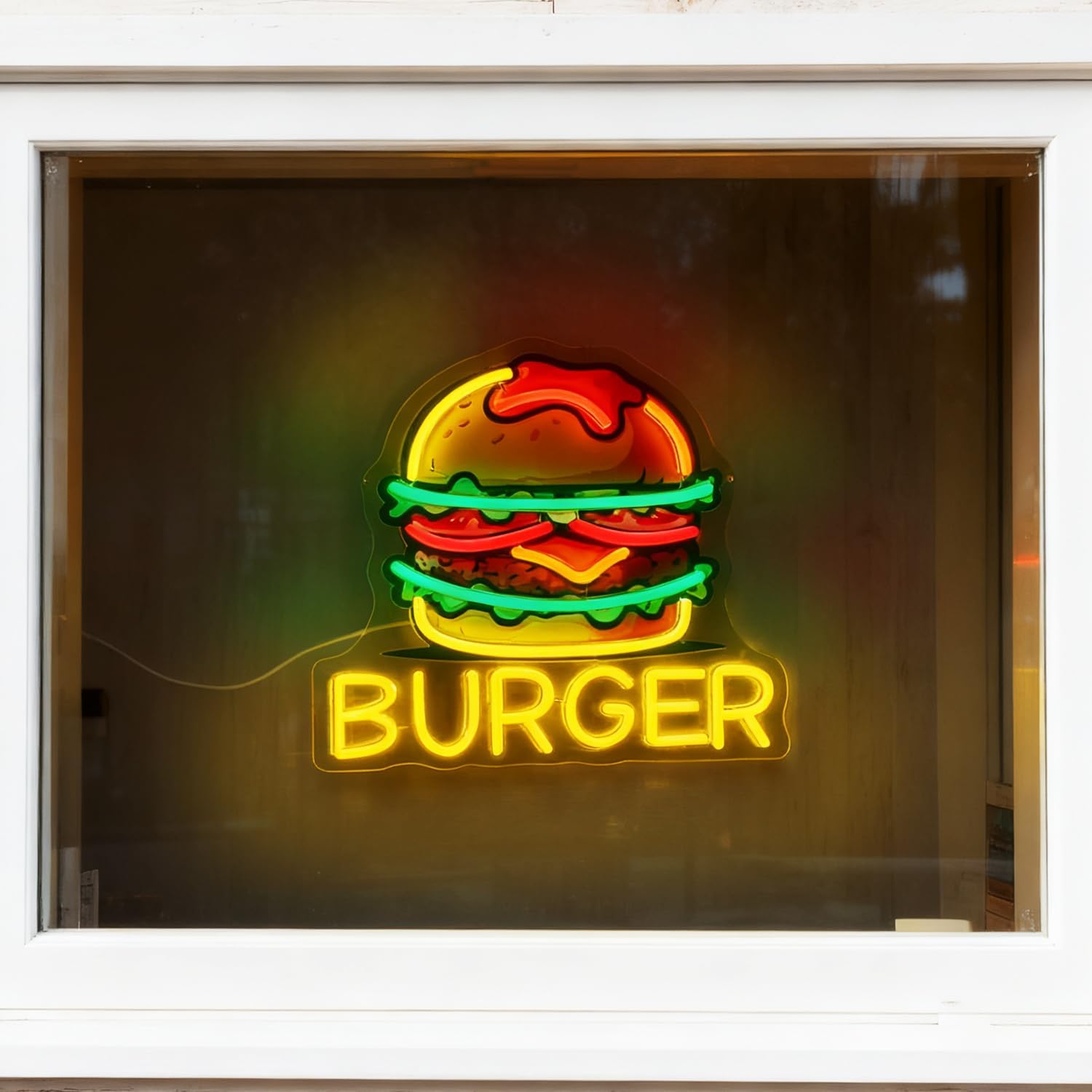 Burger Neon Sign, LED Hamburge - مراجعة Food Snacks Restaurant وسعره