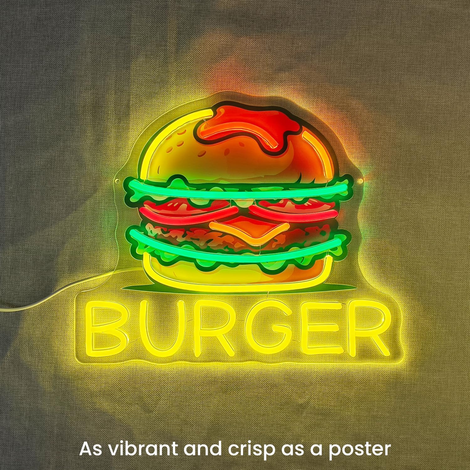 Burger Neon Sign, LED Hamburge - مراجعة Food Snacks Restaurant وسعره