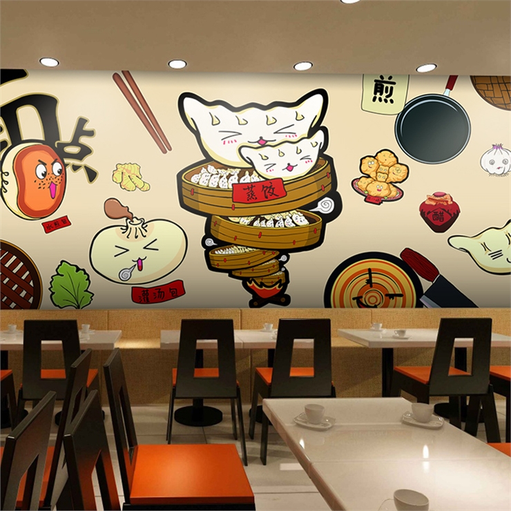 custom 3D Hand painted cartoon - مراجعة Food Snacks Background وسعره