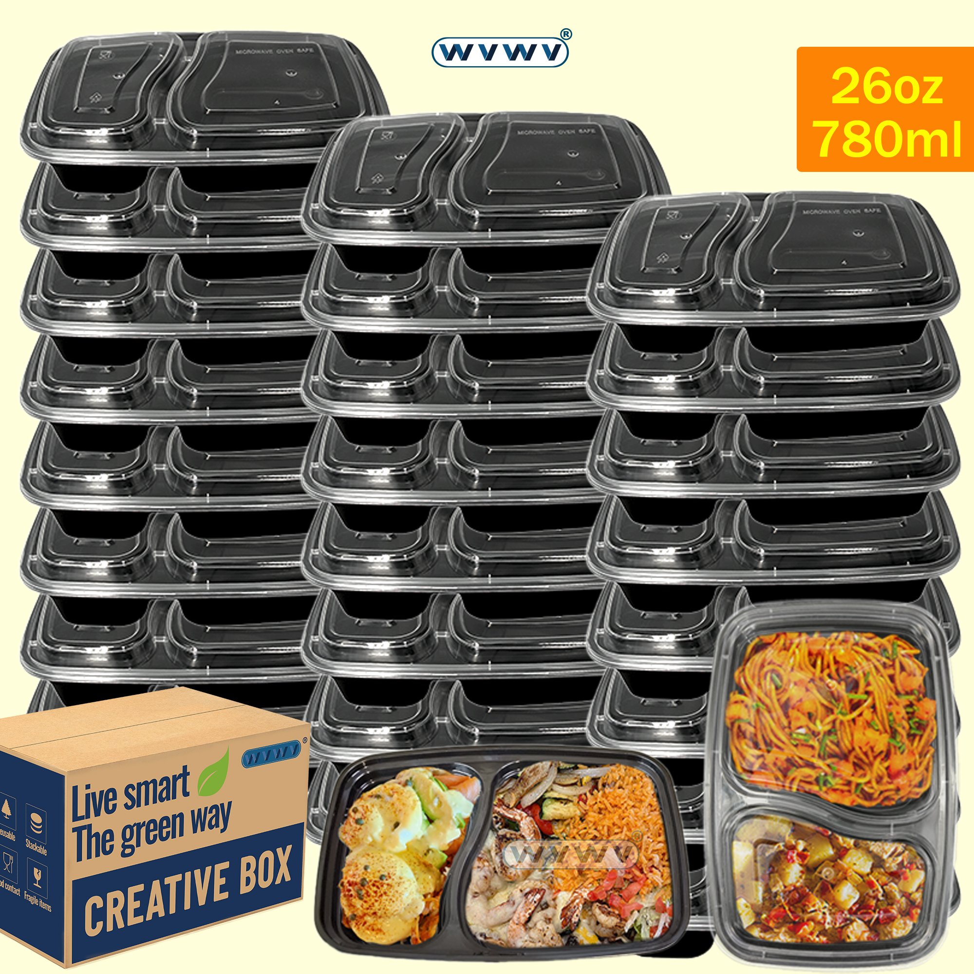 10/40 Pack 26 oz Two-Compartme - مراجعة Food Halloween Snacks وسعره