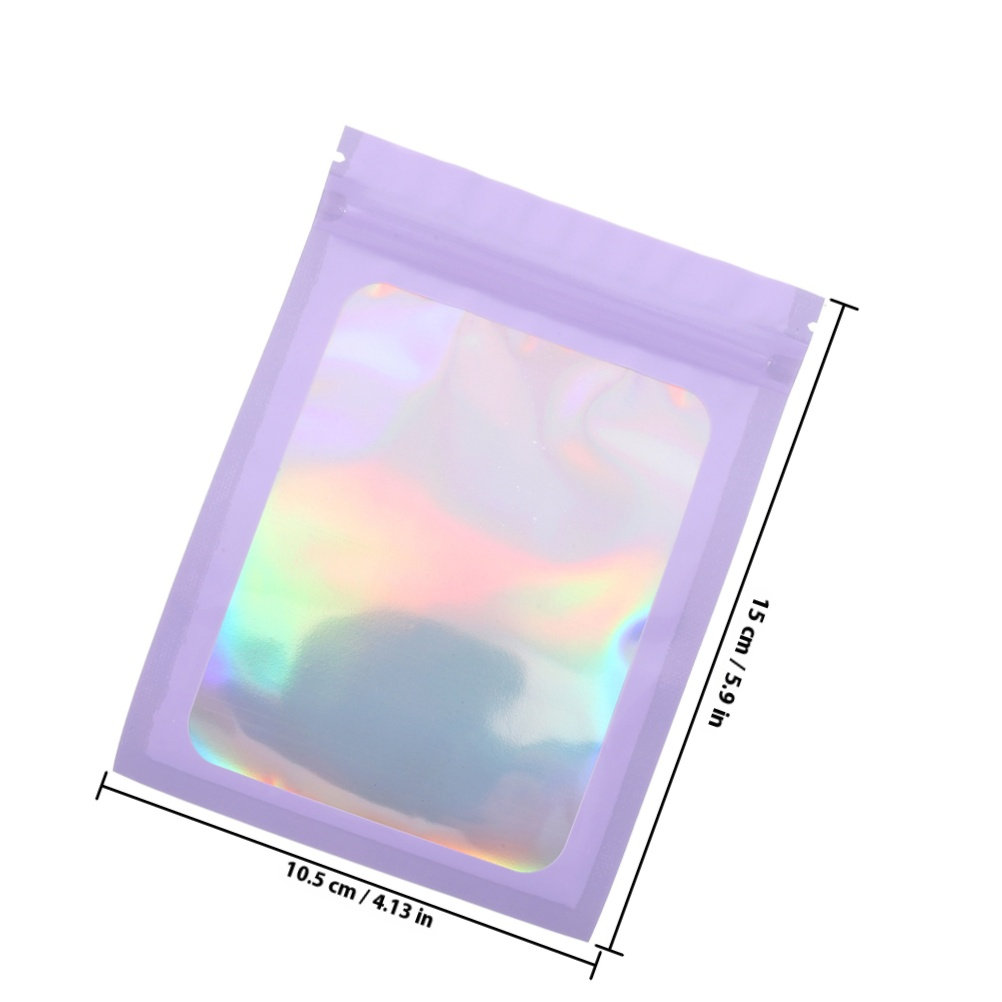 50Pcs Holographic Resealable B - مراجعة Food Snacks Business وسعره
