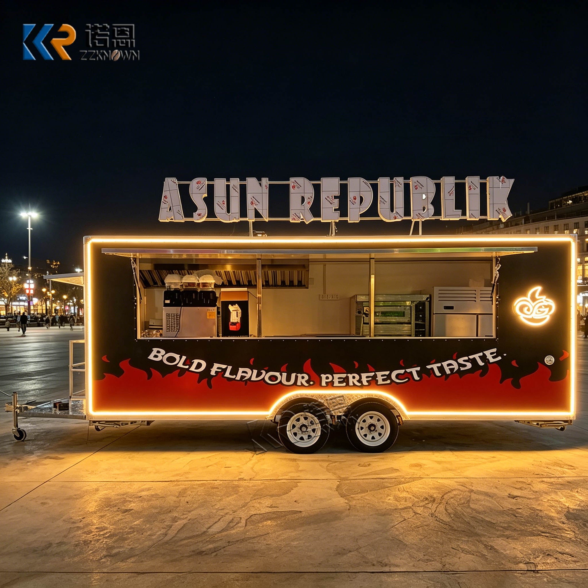 Mobile Food Truck with Exhaust - مراجعة Food Snacks Business وسعره