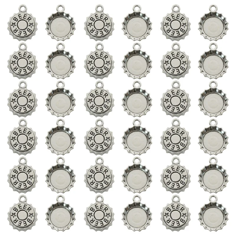 15PCS Antique Silver Plated Be - مراجعة Food Zinc وسعره