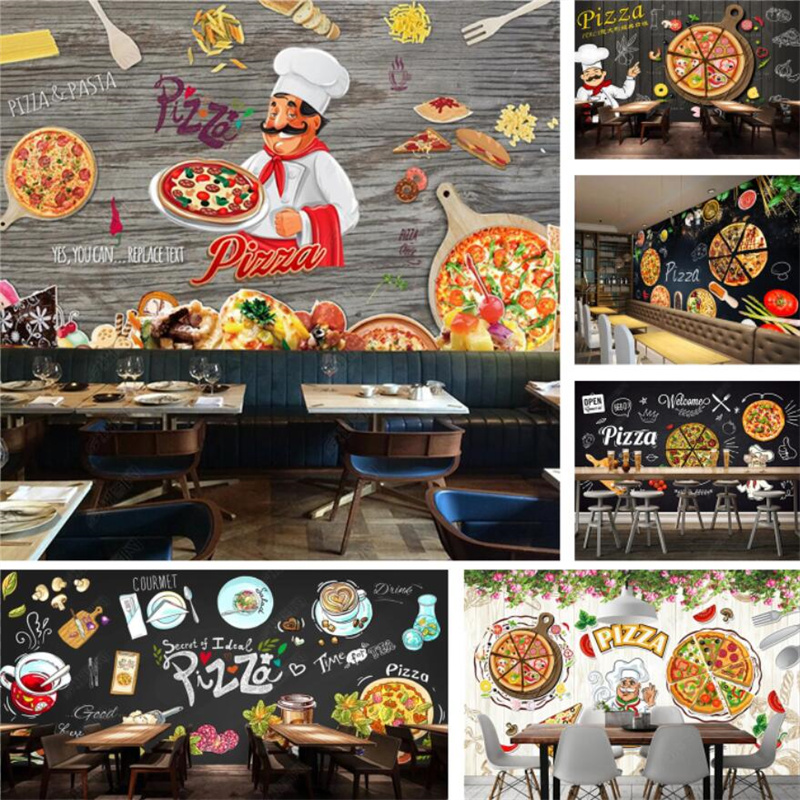 Custom Pizza Fast Food Mural W - مراجعة Food Snacks Background وسعره