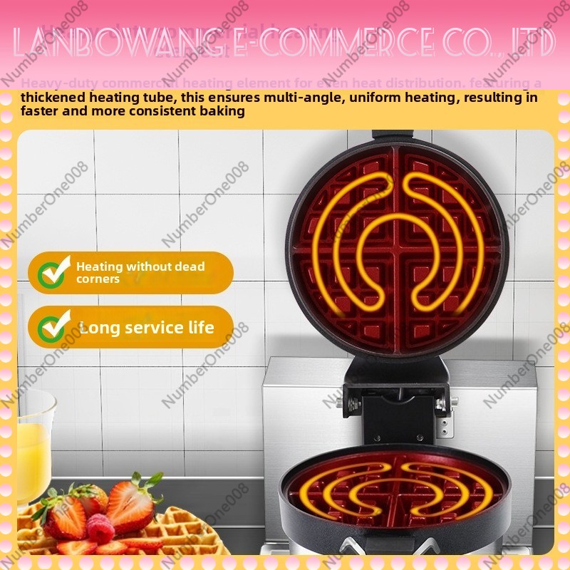 Rotating Waffle Maker Griddle  - مراجعة Food Snacks Restaurant وسعره