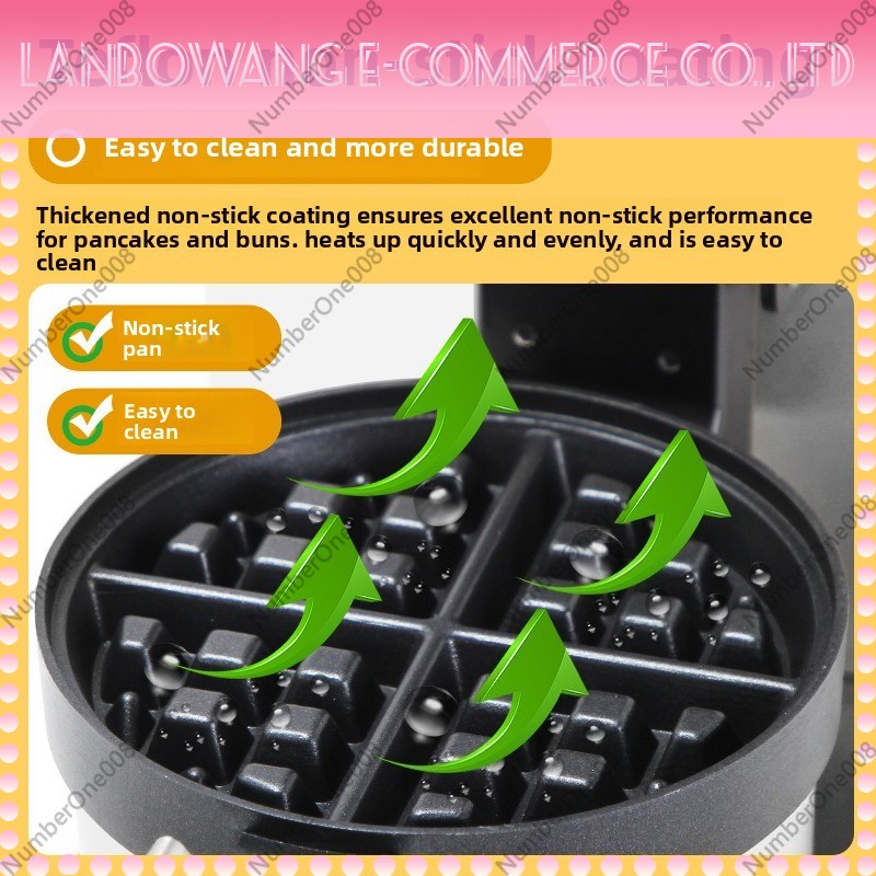 Rotating Waffle Maker Griddle  - مراجعة Food Snacks Restaurant وسعره