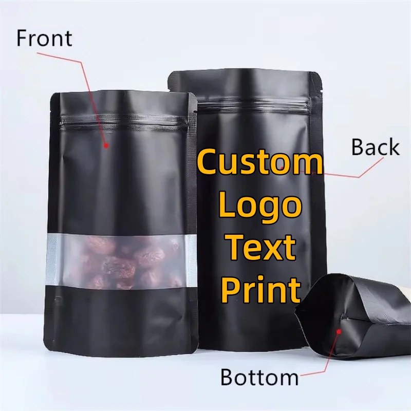 100PCS Stand-up Matte Black Al - مراجعة Food Halloween Snacks وسعره