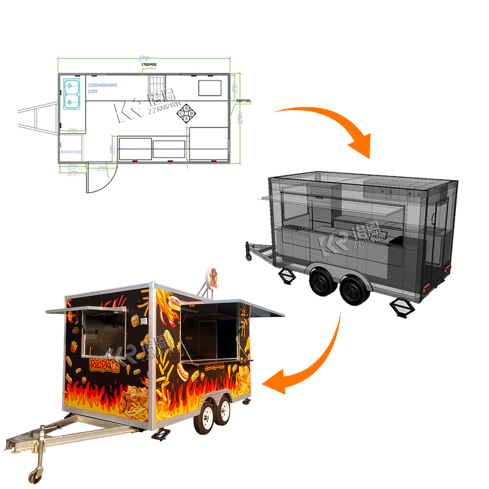 High Quality Food Cart Caravan - مراجعة Food Snacks Business وسعره