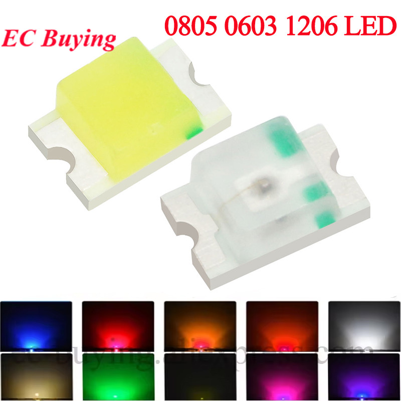 100Pcs 0805 0603 1206 SMD LED  - مراجعة Yellow Food Snacks وسعره