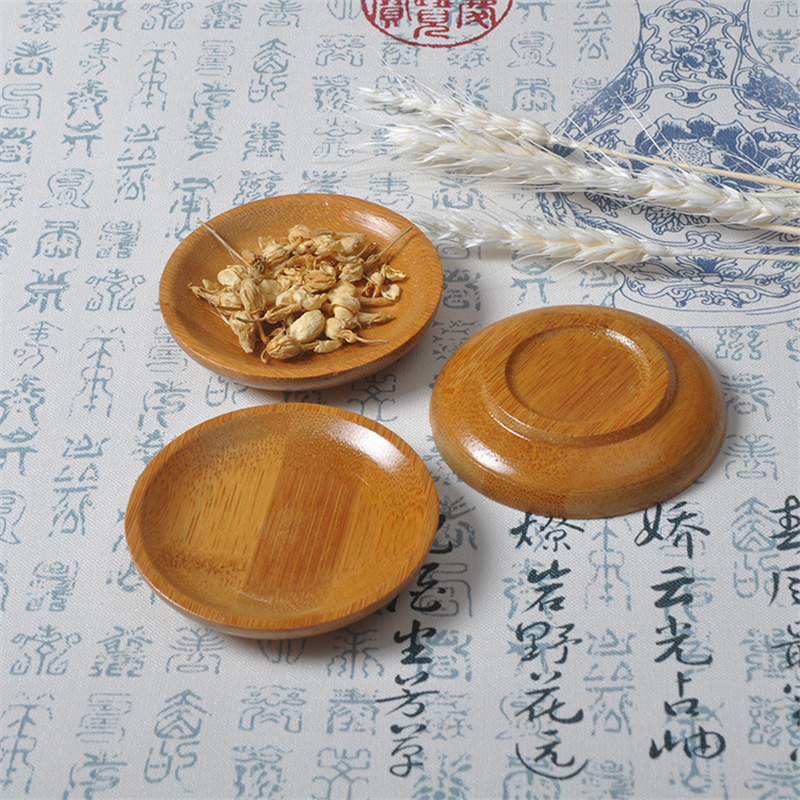100Pcs/Lot Bamboo Saucer Stora - مراجعة Food Snacks Background وسعره