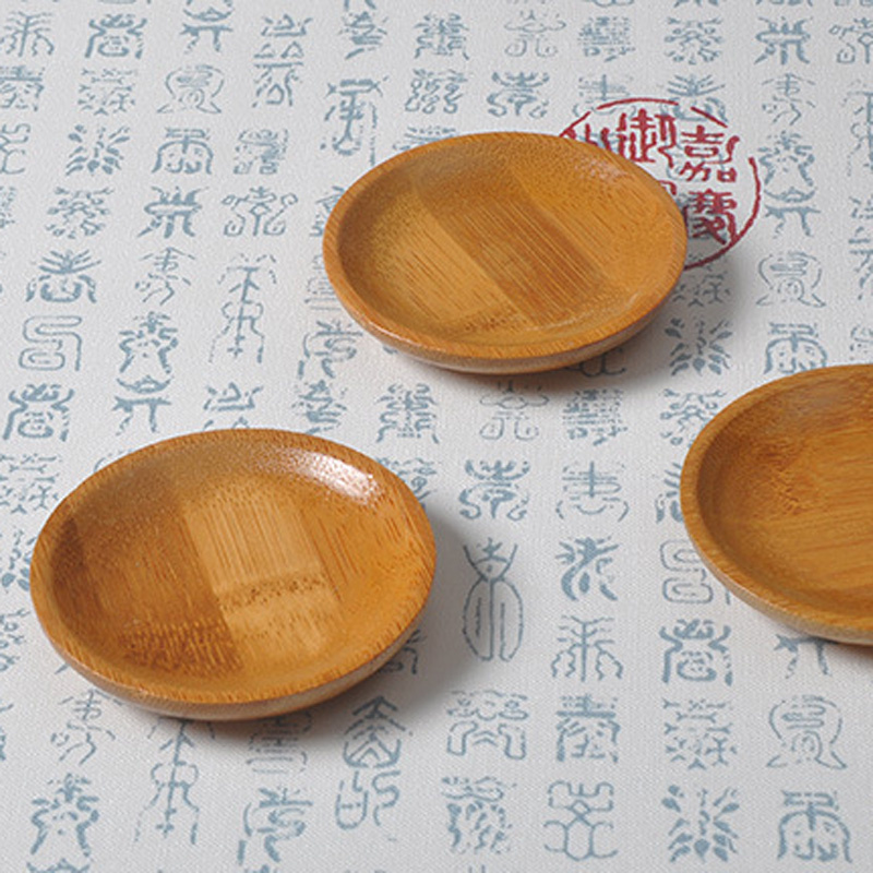 100Pcs/Lot Bamboo Saucer Stora - مراجعة Food Snacks Background وسعره