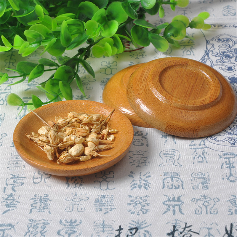 100Pcs/Lot Bamboo Saucer Stora - مراجعة Food Snacks Background وسعره