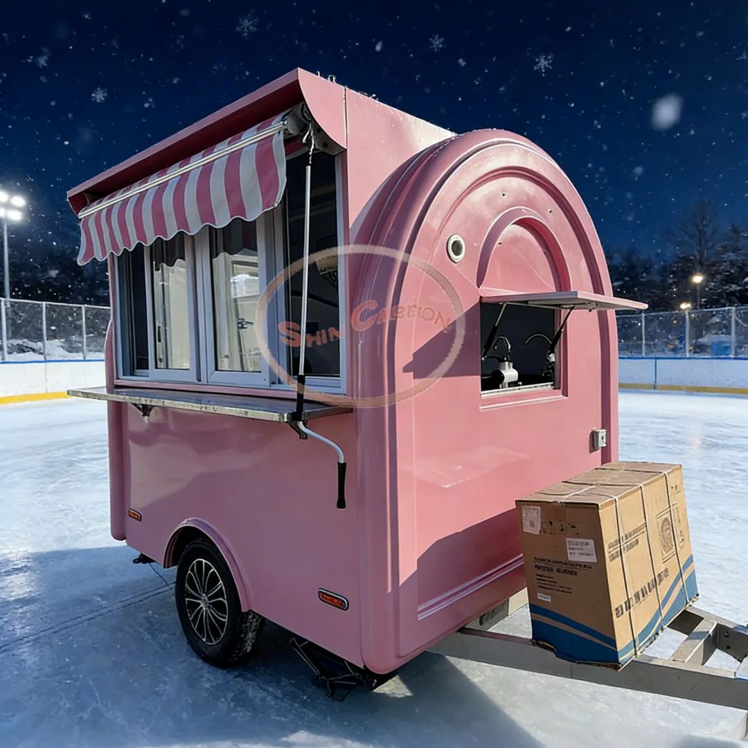 Pink Street Food Truck with Aw - مراجعة Food Snacks Business وسعره