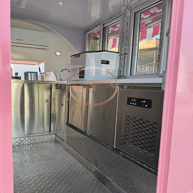 Pink Street Food Truck with Aw - مراجعة Food Snacks Business وسعره