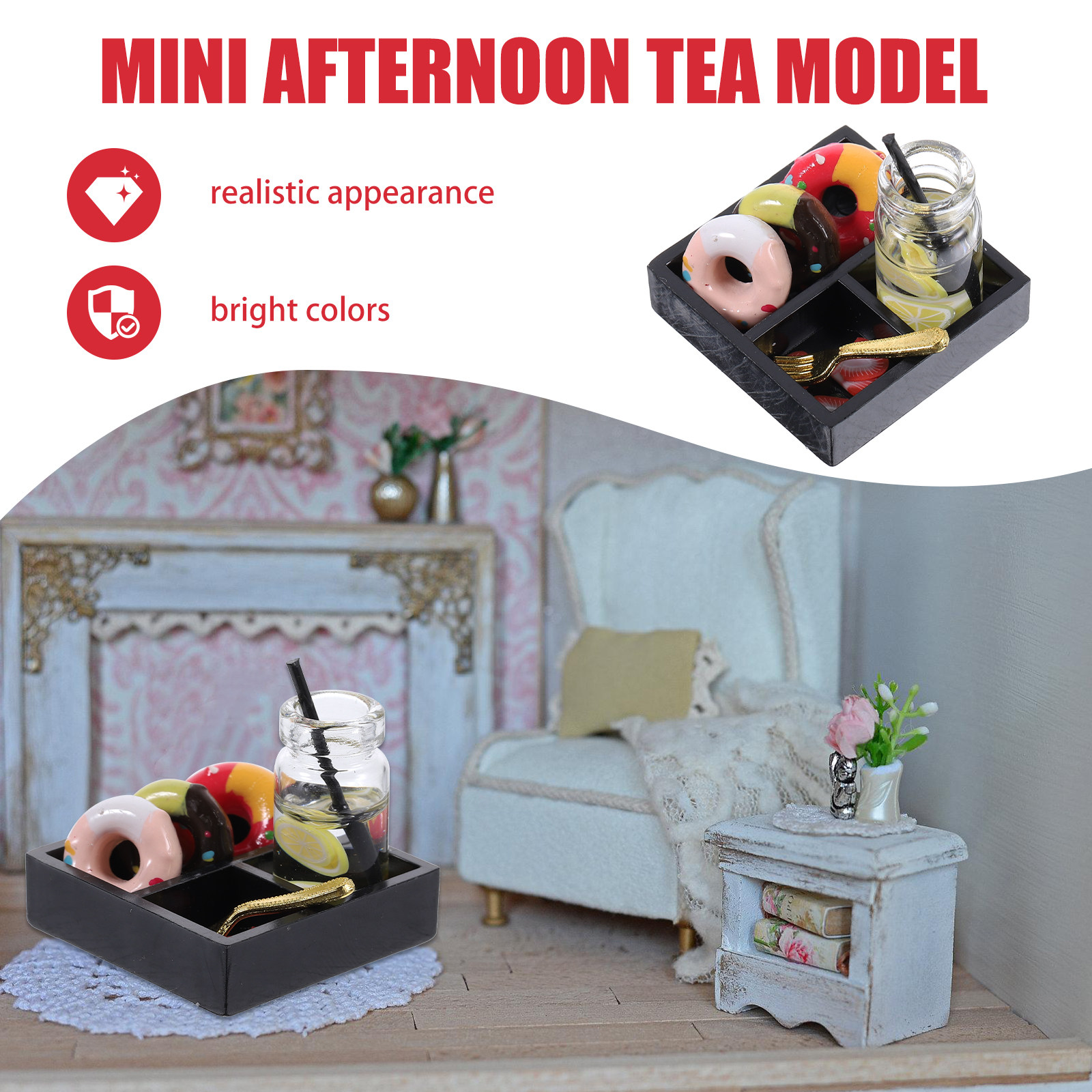 1Set Miniature Afternoon Tea S - مراجعة Food Sweet Snacks وسعره