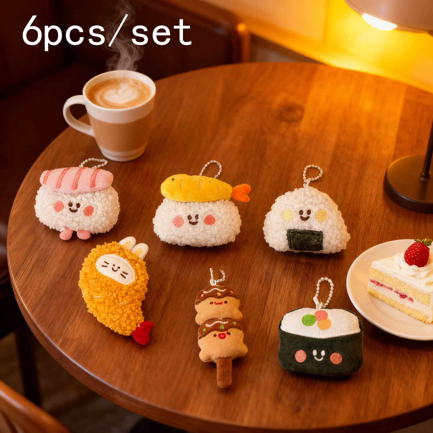 6pcs Creative Food Plush Keych - مراجعة Food Zinc وسعره