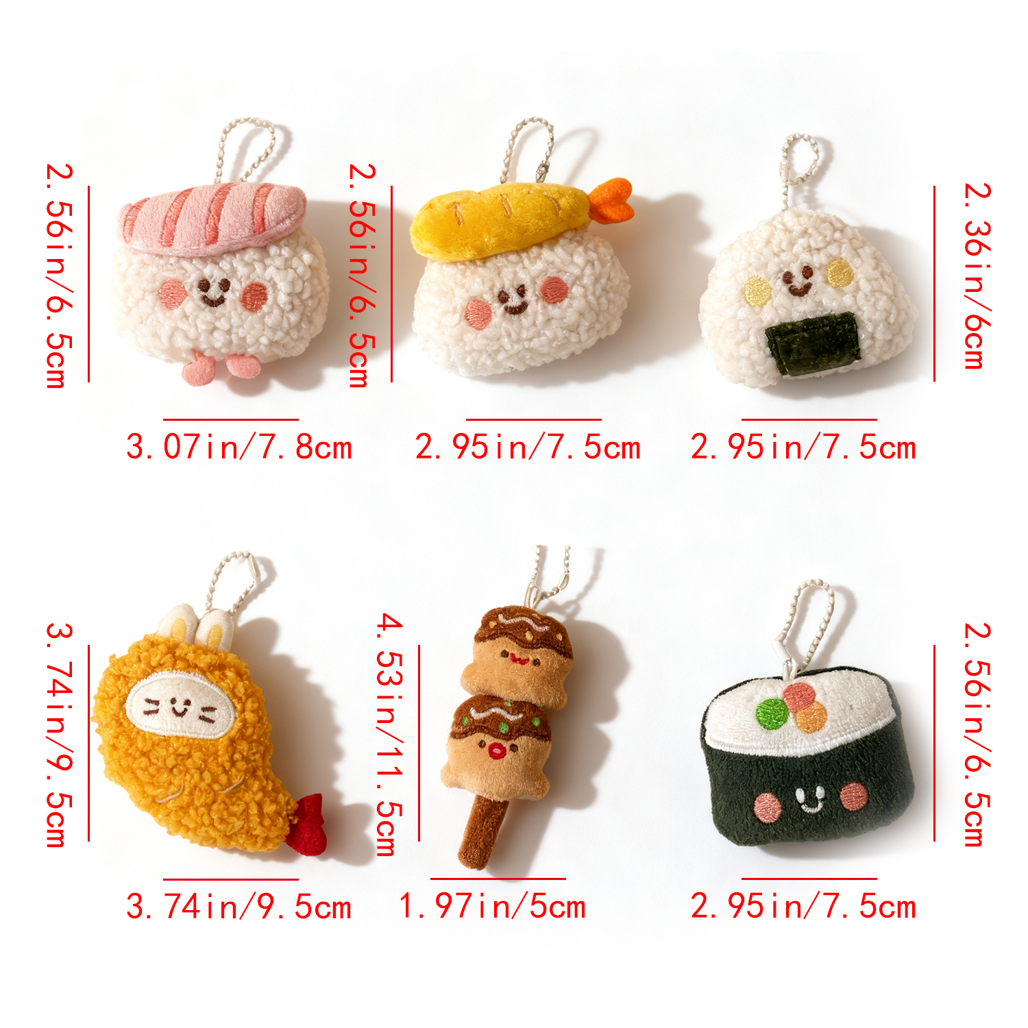 6pcs Creative Food Plush Keych - مراجعة Food Zinc وسعره