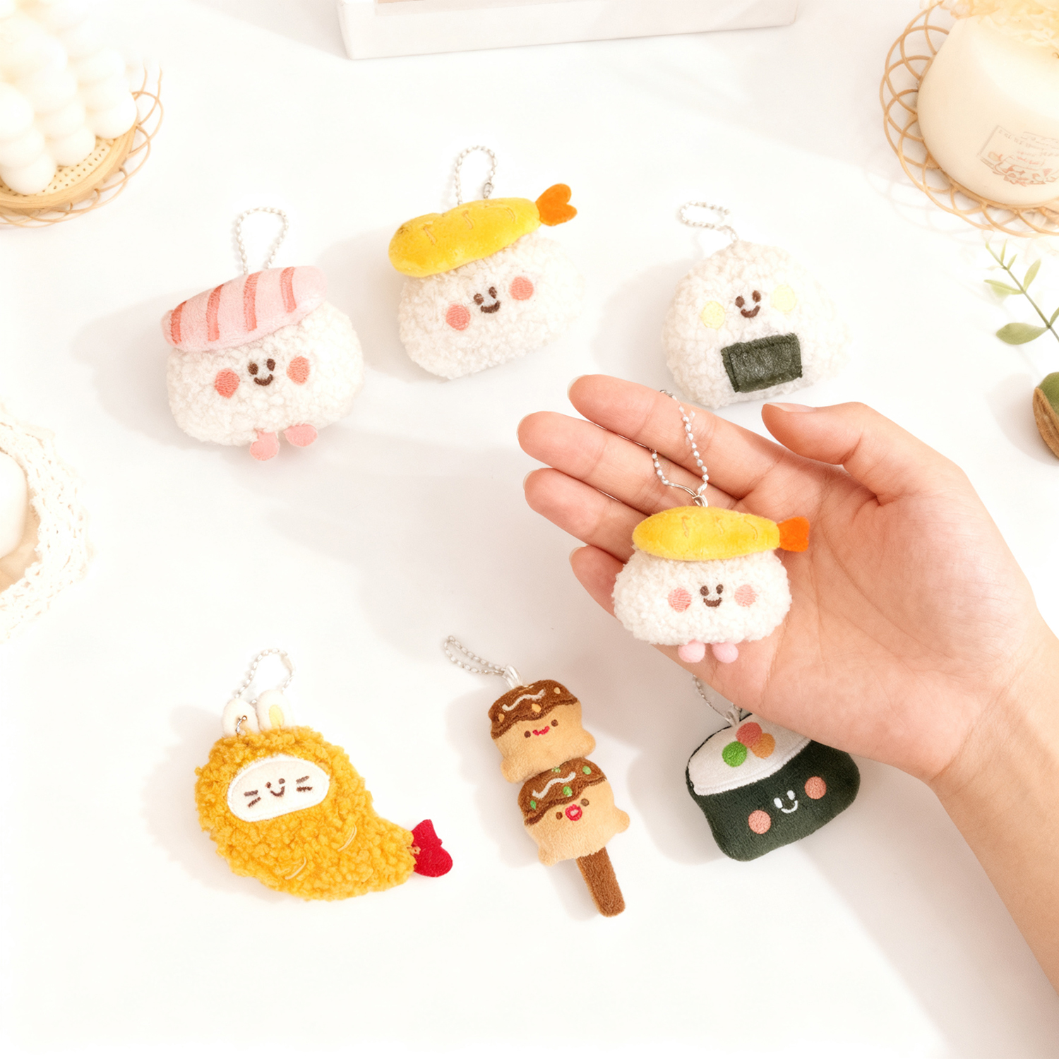 6pcs Creative Food Plush Keych - مراجعة Food Zinc وسعره